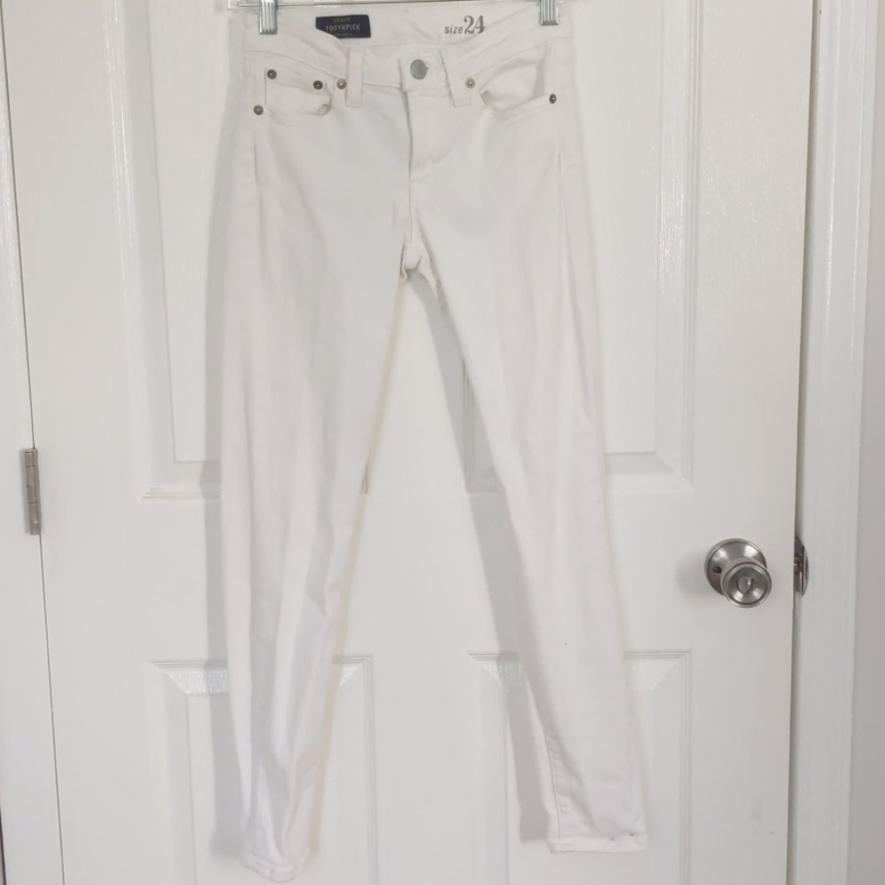 White J.Crew Toothpick Jeans